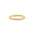 A polished Yellow Gold twisted rope plain ring on a clean white background.