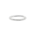 A polished silver-toned Platinum twisted rope plain ring on a clean white background.