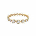 Yellow Gold Bezel Set Round diamond bracelet