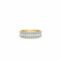Two tone, three row Multi Shaped Lab Grown Diamond Eternity Band.