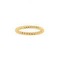 A polished Yellow Gold twisted rope plain ring on a clean white background.