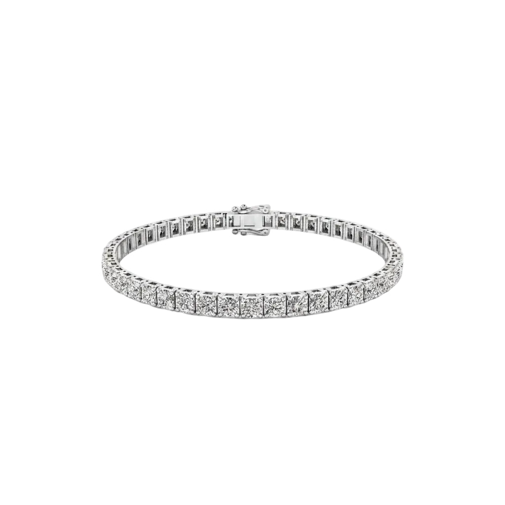 White Gold Diamond bracelet on a white background