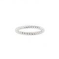 2mm solid platinum aura rope band with twisted braided texture on white background.